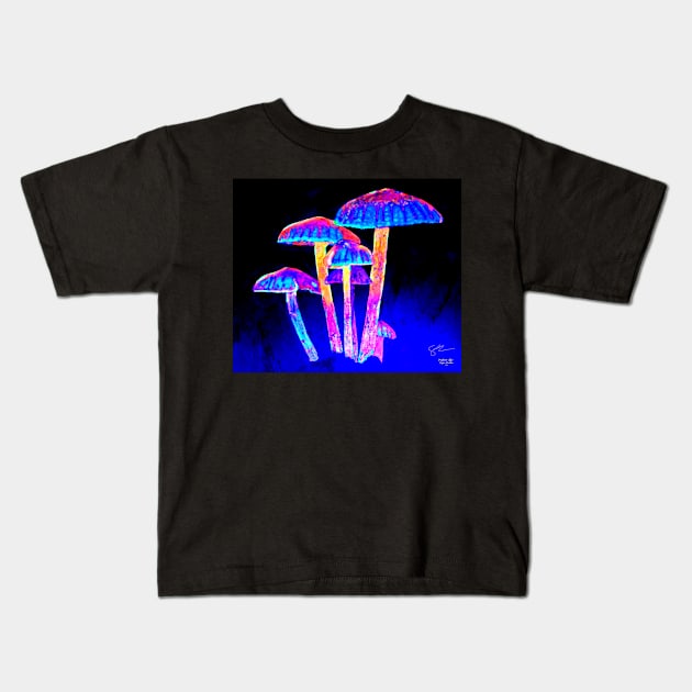 Mushroom Glow Kids T-Shirt by Signe23